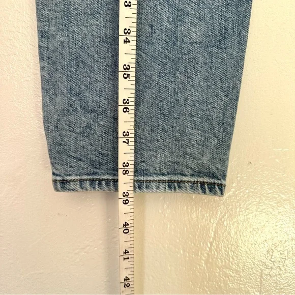 H&M Distressed Button Up Blue Jeans | Size 4 - Picture 6 of 7